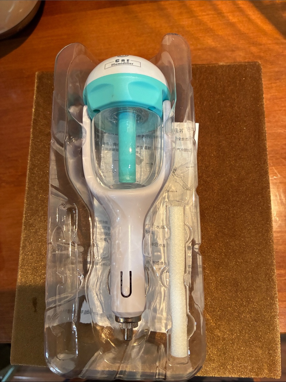 Car Humidifier USB / 12V - White & Aqua
